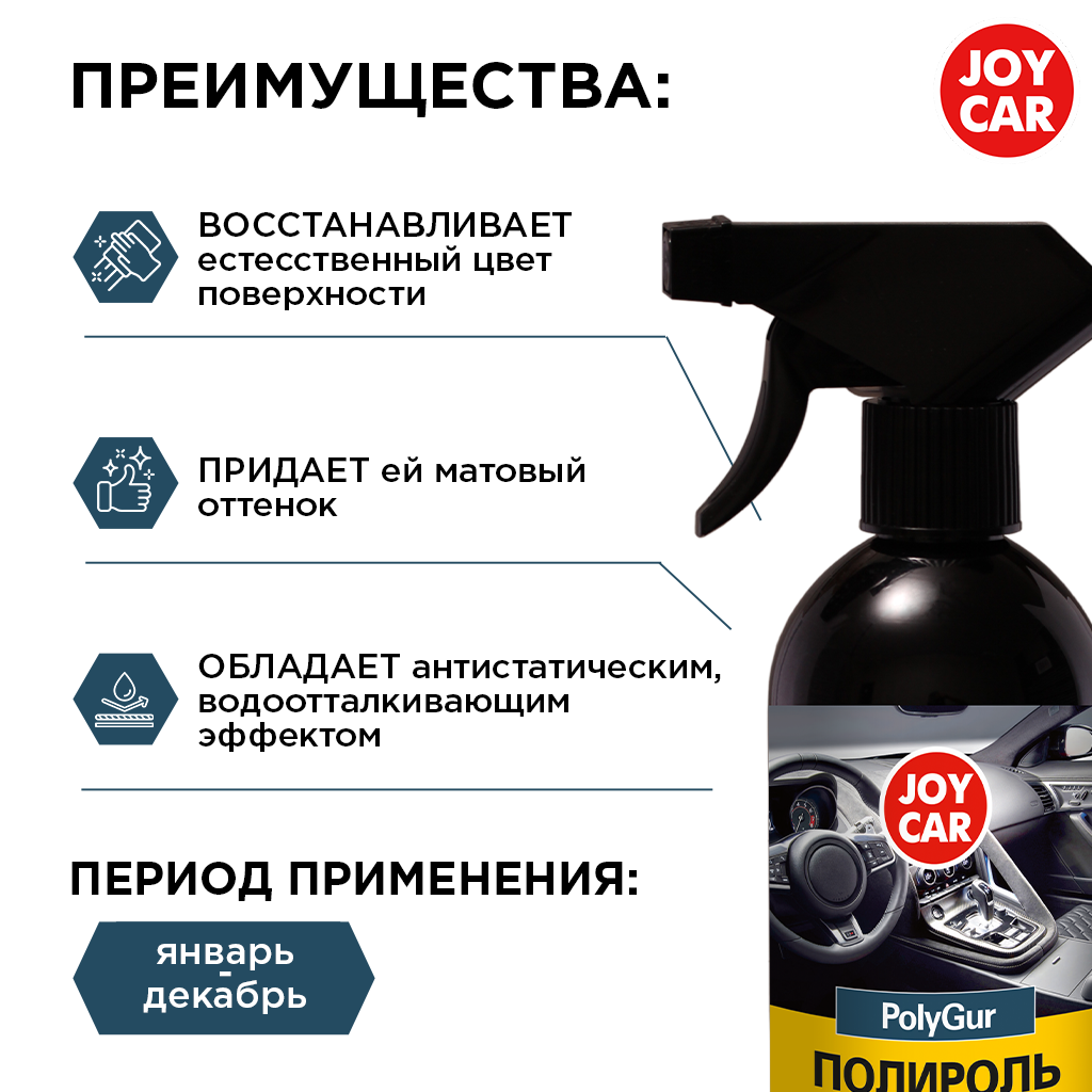 картинка Полироль JOY CAR "PolyGur", 500 мл